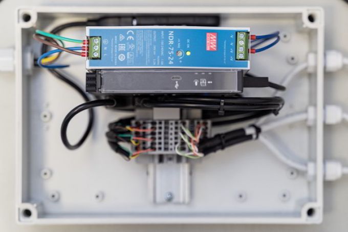 close up of the signal tower