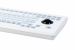 Foil covered keyboard with a trackball, white, sideview