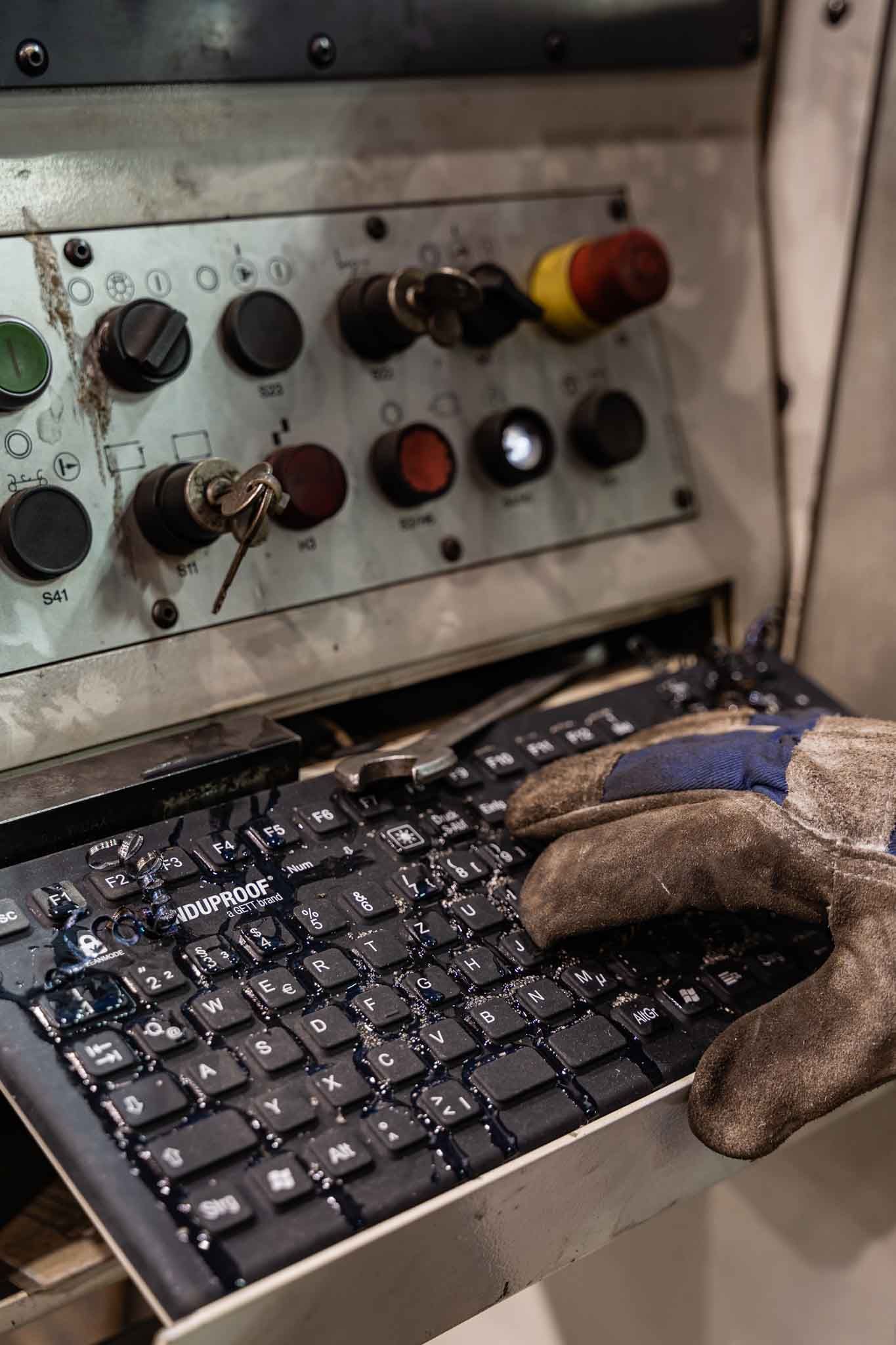 INDUPROOF keyboard in use