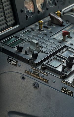 close up of a cockpit