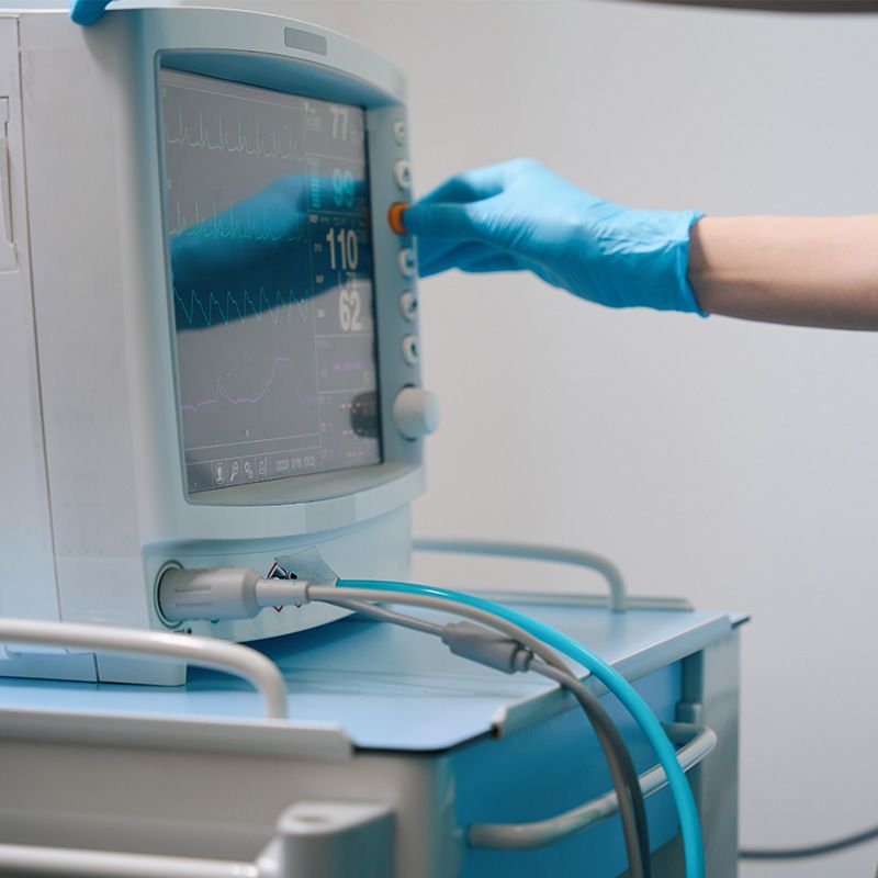 Hygienic monitor in use