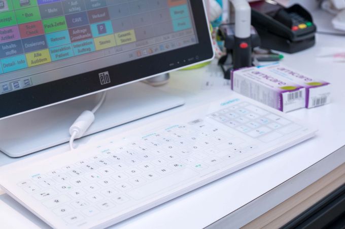 the glass keyboard at the pharmacy